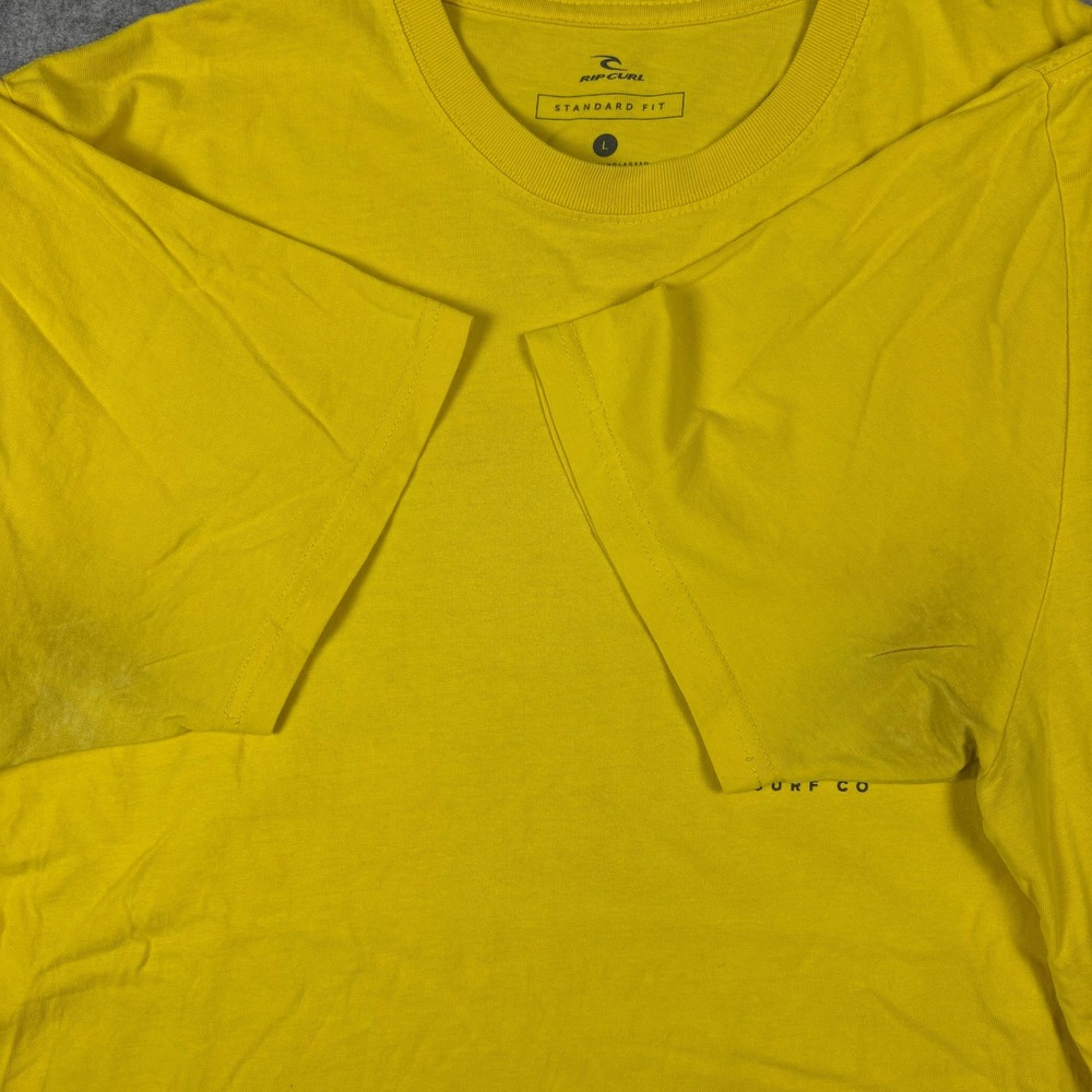 Rip Curl Surf Co Mens Large Yellow Graphic T-Shirt Torquay Trestles Hossegor Tee - Picture 6 of 8